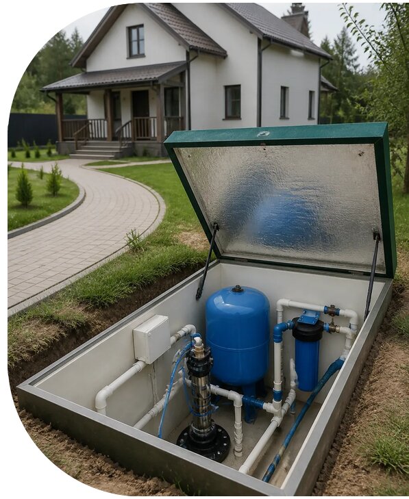 Автономное водоснабжение дома в Топках от 151995 р. | АПаруса-Тпк